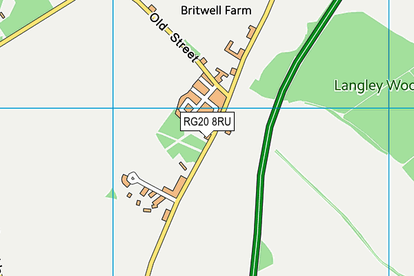 RG20 8RU map - OS VectorMap District (Ordnance Survey)