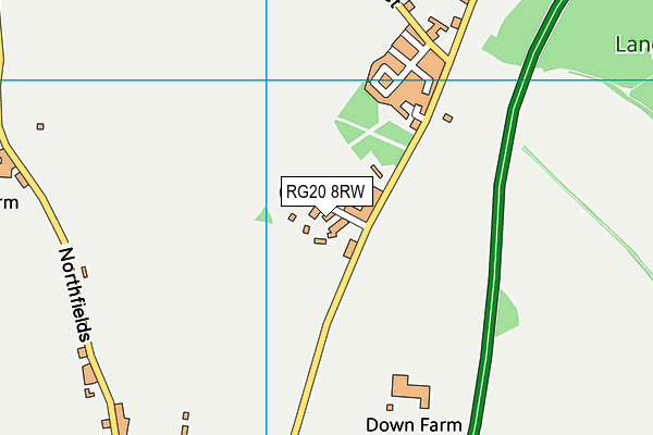 RG20 8RW map - OS VectorMap District (Ordnance Survey)
