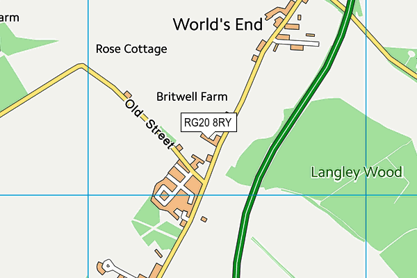 RG20 8RY map - OS VectorMap District (Ordnance Survey)