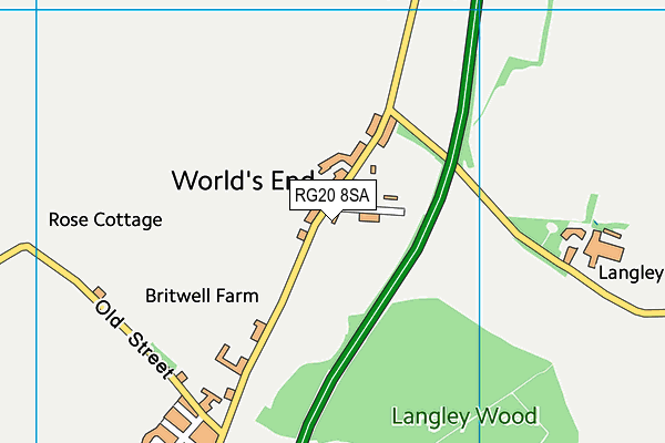 RG20 8SA map - OS VectorMap District (Ordnance Survey)
