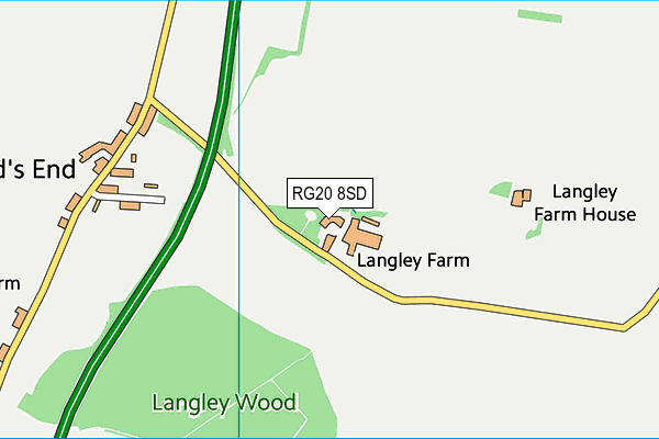 RG20 8SD map - OS VectorMap District (Ordnance Survey)