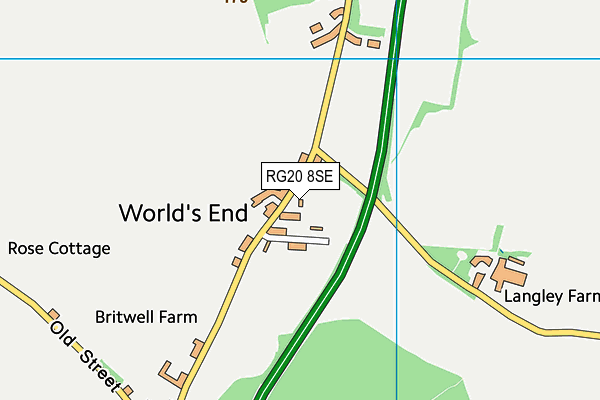 RG20 8SE map - OS VectorMap District (Ordnance Survey)