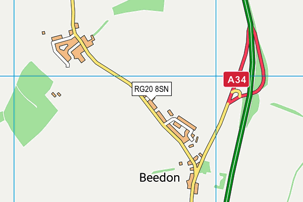 RG20 8SN map - OS VectorMap District (Ordnance Survey)