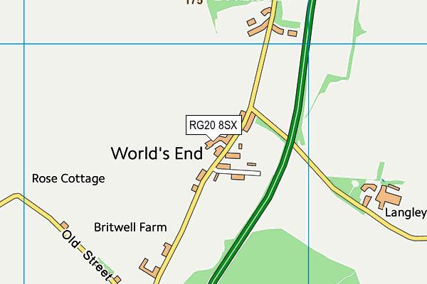RG20 8SX map - OS VectorMap District (Ordnance Survey)