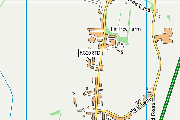 RG20 8TD map - OS VectorMap District (Ordnance Survey)