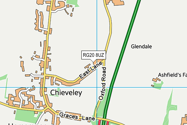 RG20 8UZ map - OS VectorMap District (Ordnance Survey)