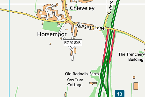 RG20 8XB map - OS VectorMap District (Ordnance Survey)