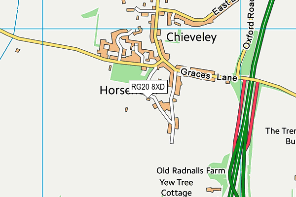 RG20 8XD map - OS VectorMap District (Ordnance Survey)