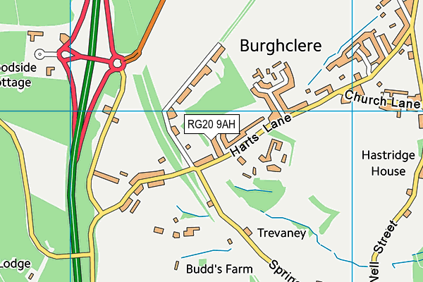 RG20 9AH map - OS VectorMap District (Ordnance Survey)