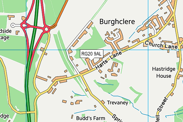 RG20 9AL map - OS VectorMap District (Ordnance Survey)