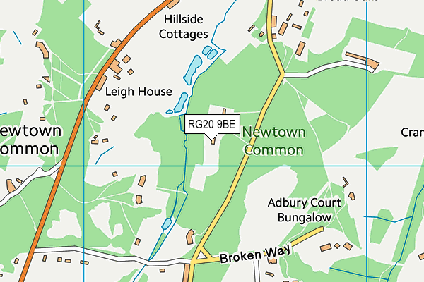 RG20 9BE map - OS VectorMap District (Ordnance Survey)