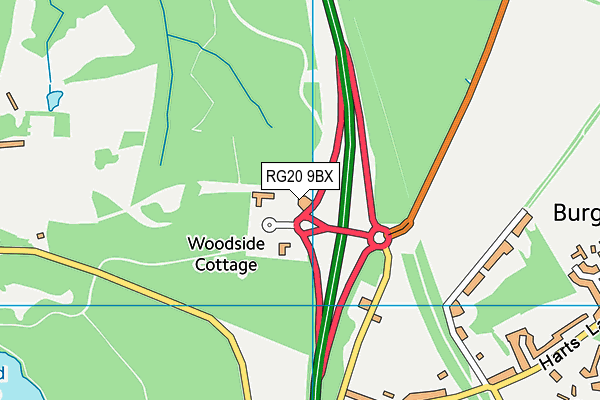 RG20 9BX map - OS VectorMap District (Ordnance Survey)
