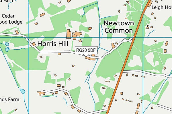 RG20 9DF map - OS VectorMap District (Ordnance Survey)