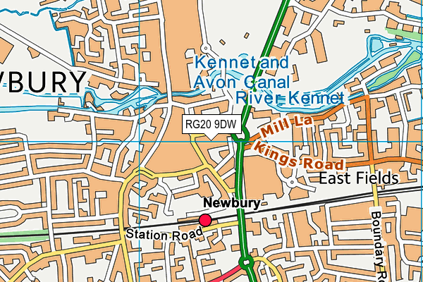 RG20 9DW map - OS VectorMap District (Ordnance Survey)