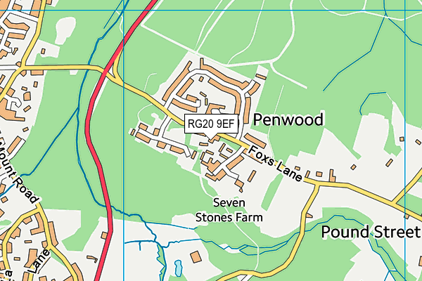 RG20 9EF map - OS VectorMap District (Ordnance Survey)