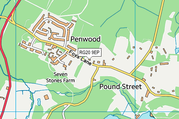 RG20 9EP map - OS VectorMap District (Ordnance Survey)