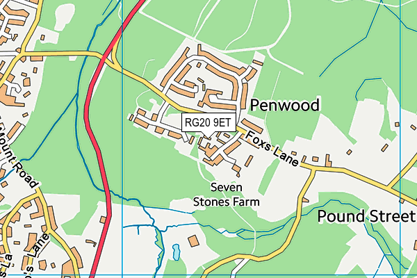 RG20 9ET map - OS VectorMap District (Ordnance Survey)