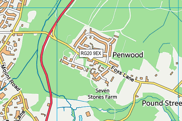 RG20 9EX map - OS VectorMap District (Ordnance Survey)