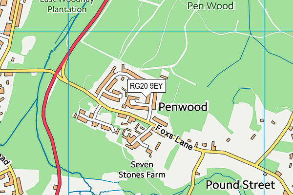 RG20 9EY map - OS VectorMap District (Ordnance Survey)