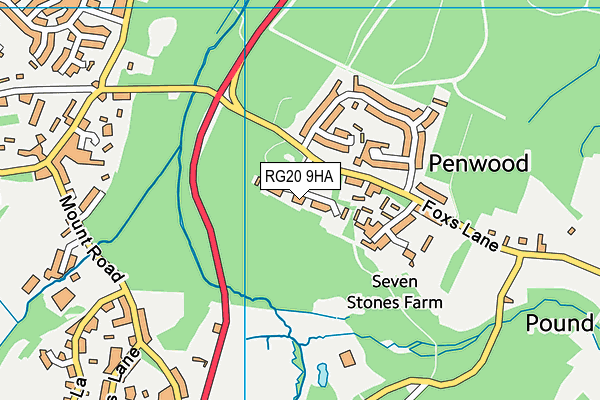 RG20 9HA map - OS VectorMap District (Ordnance Survey)