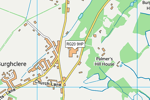 The Clere School map (RG20 9HP) - OS VectorMap District (Ordnance Survey)