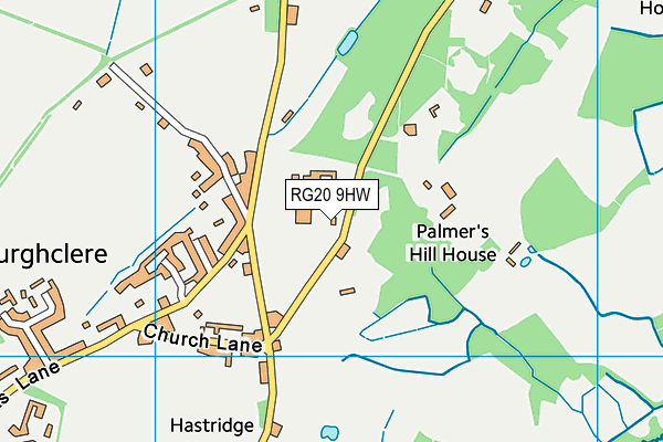 RG20 9HW map - OS VectorMap District (Ordnance Survey)