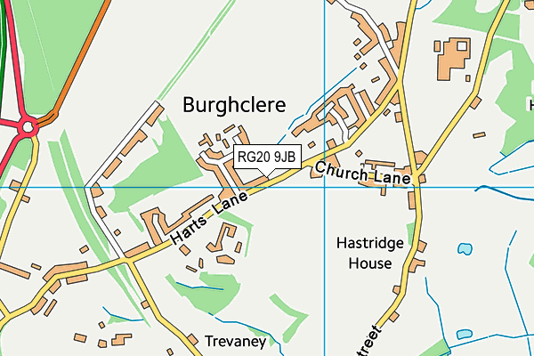 RG20 9JB map - OS VectorMap District (Ordnance Survey)