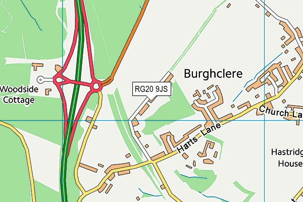 RG20 9JS map - OS VectorMap District (Ordnance Survey)