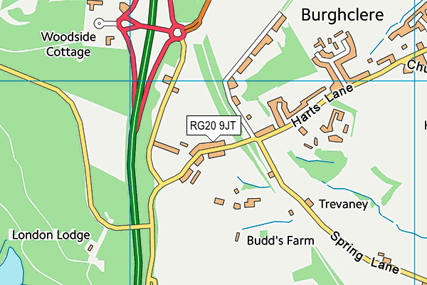 RG20 9JT map - OS VectorMap District (Ordnance Survey)