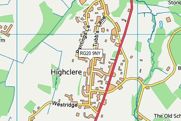 RG20 9NY map - OS VectorMap District (Ordnance Survey)