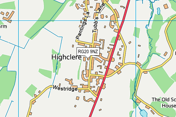 RG20 9NZ map - OS VectorMap District (Ordnance Survey)