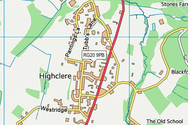 RG20 9PB map - OS VectorMap District (Ordnance Survey)