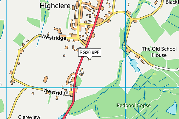 RG20 9PF map - OS VectorMap District (Ordnance Survey)