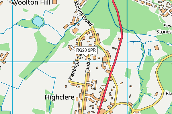 RG20 9PR map - OS VectorMap District (Ordnance Survey)