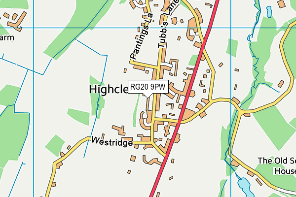 RG20 9PW map - OS VectorMap District (Ordnance Survey)