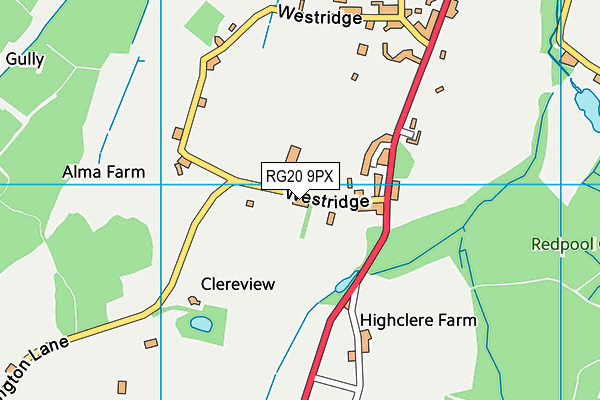 RG20 9PX map - OS VectorMap District (Ordnance Survey)