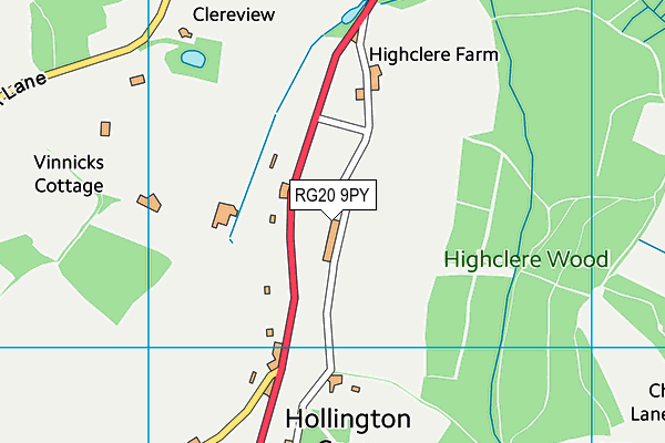 RG20 9PY map - OS VectorMap District (Ordnance Survey)