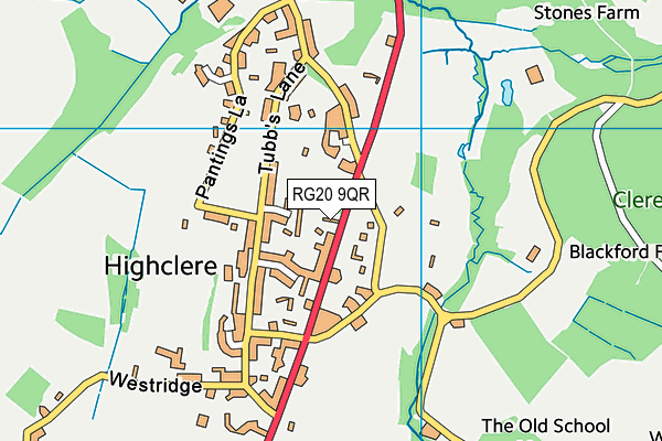 RG20 9QR map - OS VectorMap District (Ordnance Survey)