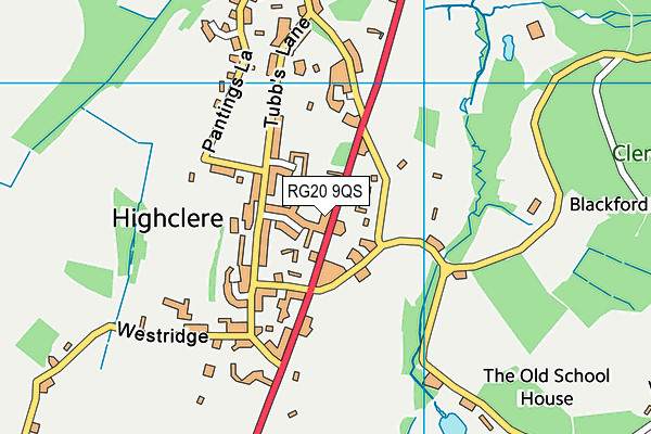 RG20 9QS map - OS VectorMap District (Ordnance Survey)