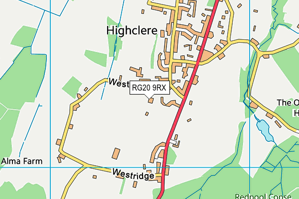 RG20 9RX map - OS VectorMap District (Ordnance Survey)