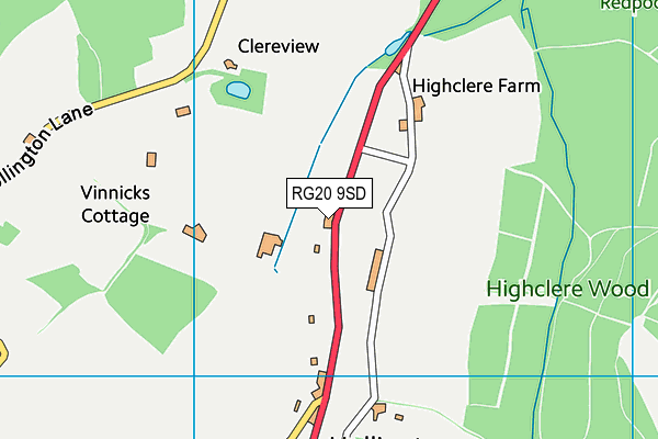 RG20 9SD map - OS VectorMap District (Ordnance Survey)