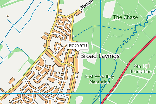 RG20 9TU map - OS VectorMap District (Ordnance Survey)