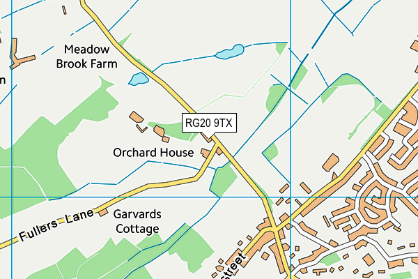 Woolton Hill Sports Club map (RG20 9TX) - OS VectorMap District (Ordnance Survey)