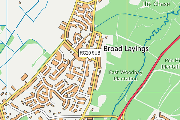 RG20 9UB map - OS VectorMap District (Ordnance Survey)