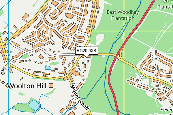 RG20 9XB map - OS VectorMap District (Ordnance Survey)