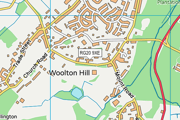 Woolton Hill Junior School map (RG20 9XE) - OS VectorMap District (Ordnance Survey)