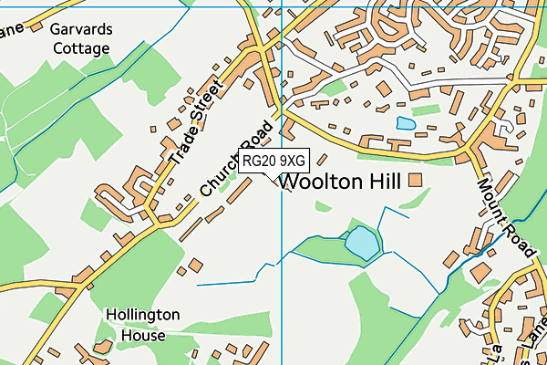 RG20 9XG map - OS VectorMap District (Ordnance Survey)