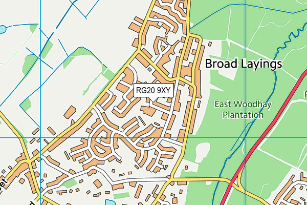 RG20 9XY map - OS VectorMap District (Ordnance Survey)