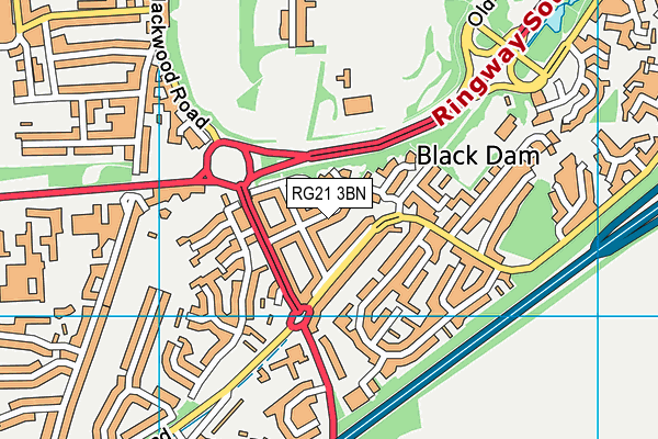 RG21 3BN map - OS VectorMap District (Ordnance Survey)