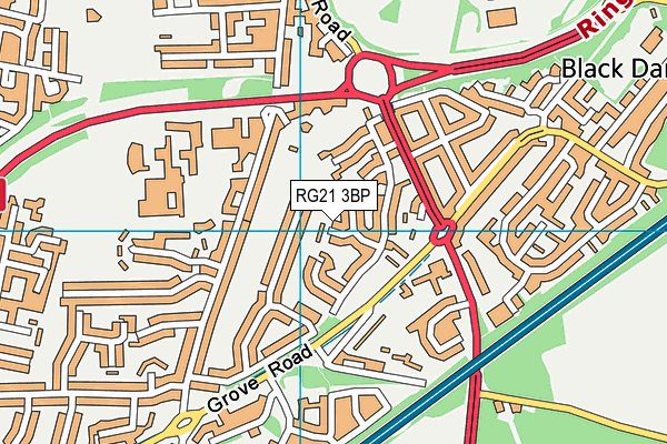 RG21 3BP map - OS VectorMap District (Ordnance Survey)